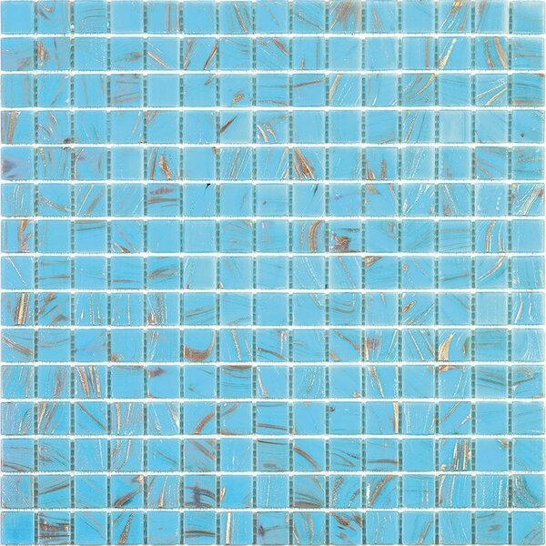 Apollo Tile Celestial 12 in. x 12 in. Glossy Maya Blue Glass Mosaic Wall and Floor Tile 20 sq. ft./case, 20PK APLST88BL529A